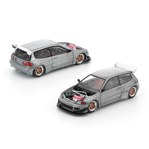 POP RACE x Enigma 1/64 パンデム シビック EG6 RAWフィニッシュ