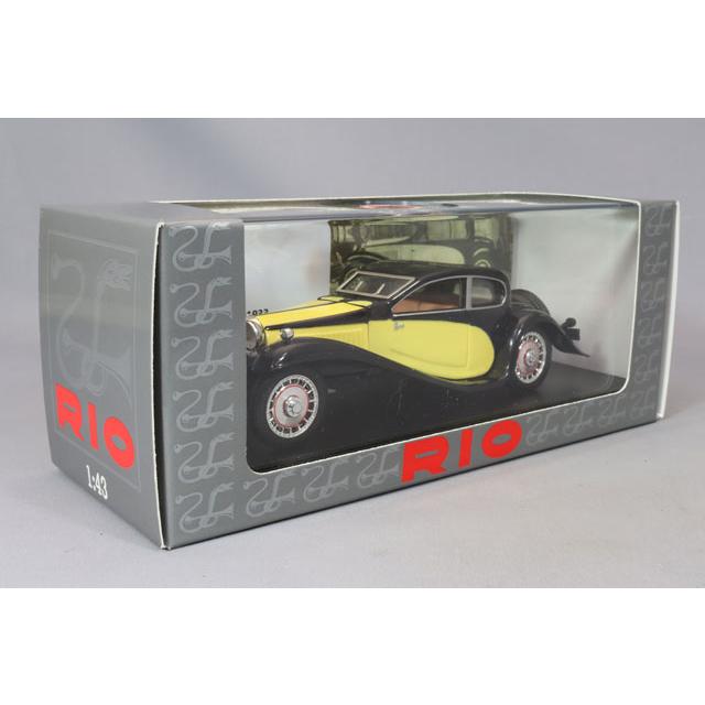 ウエスタンモデル 1/43 ブガッティ タイプ50 メタル製ミニカー RIO 1/43 ブガッティ タイプ 50 T 1933 ブラック/イエロー : キッド