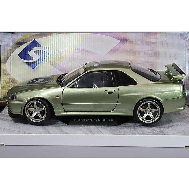 ソリド 1/18 日産 スカイライン GT-R (R34) 1999 グリーン : キッド