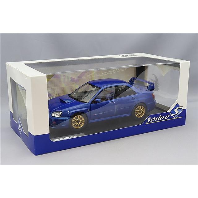 ソリド 1/18 スバル インプレッサ WRX STI 2003 ブルー 右ハンドル