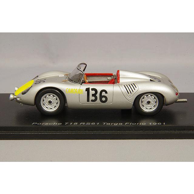 ミニカー/完成品 スパーク 1/43 ポルシェ 718 RS61 1961 タルガ フローリオ #136 S.モス/G.ヒルの画像