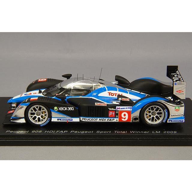 スパーク 1/43 プジョー 908 HDi-FAP 2009 ルマン 24H ウィナー #9 D