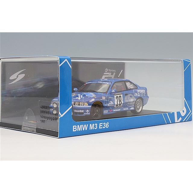 スパーク 1/43 BMW M3 E36 1997 ニュル24H ウィナー #28 J.Scheid/S.レック/H.J.ティーマン/P.Zakowski_3