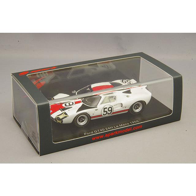 ミニカー/完成品 スパーク 1/43 フォード GT40 1966 ルマン24H #59 S