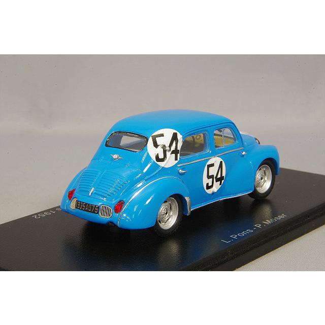 ミニカー/完成品 スパーク 1/43 ルノー 4CV 1063 1952 ルマン24H #54 L.Pons / P.Moserの画像