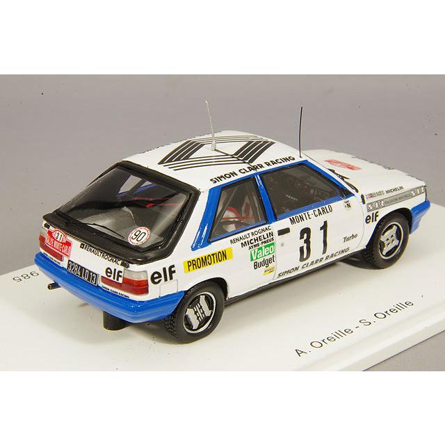 ミニカー/完成品 スパーク 1/43 ルノー 11 ターボ 1985 モンテカルロ ラリー クラスウィナー #31 A.オレイユ/S.Oreilleの画像