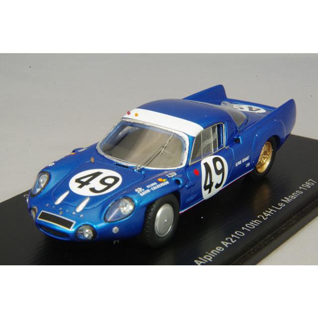 ミニカー/完成品 スパーク 1/43 アルピーヌ A210 1967 ルマン24H 10位 #49 A.d.コルタンツ / A.L.Guellec