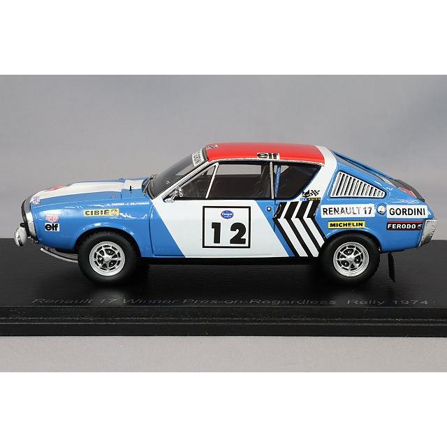 スパーク 1/43 ルノー 17 1974 プレスオンリガードレス ラリー
