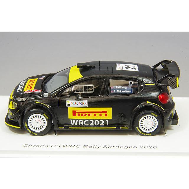 ミニカー/完成品 スパーク 1/43 シトロエン C3 2020 ラリー サルデーニャ ピレリ タイヤ テスト P.ソルベルグ/A.ミケルセンの画像