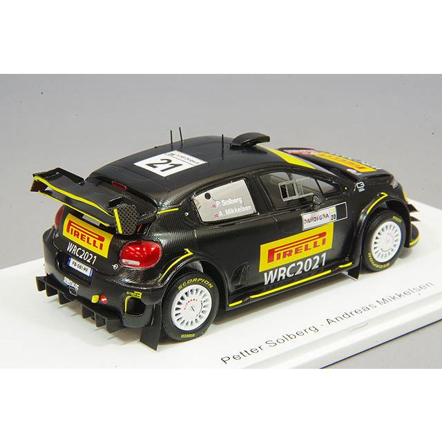 ミニカー/完成品 スパーク 1/43 シトロエン C3 2020 ラリー サルデーニャ ピレリ タイヤ テスト P.ソルベルグ/A.ミケルセンの画像