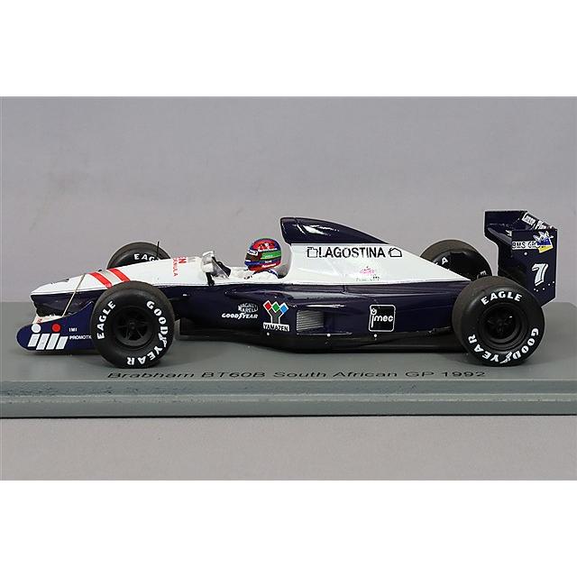 スパーク 1/43 ブラバム BT60B 1992 F1 南アフリカGP #7 E.v.d.ポール