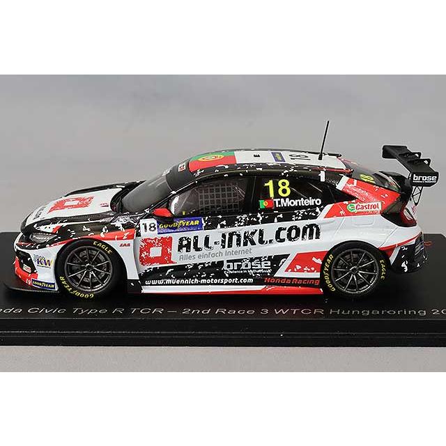 スパーク 1/43 ホンダ シビック タイプR "ALL-INKL.com ミュニッヒモータースポーツ" 2020 WTCR レース3 ハンガロリンク 3位 #18 T.モンテイロ |  | 01