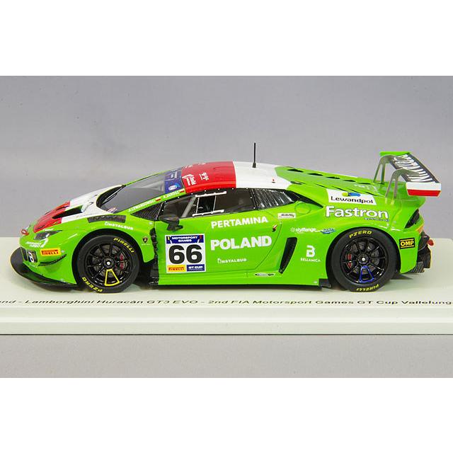 スパーク 1/43 ランボルギーニ ウラカン GT3 EVO 2019 FIA モータースポーツゲーム GTカップ ヴァレルンガ 2位 #66 A.レヴァンドフスキ/A.ヤノシュの画像