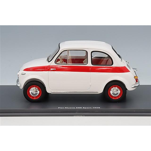 シュコー 1/18 フィアット 500 スポーツ 1958 ホワイト 【レジン製
