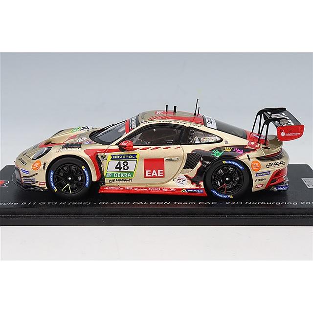 スパークモデル　1/64スケール ポルシェ９１１GT3　４台セット スパーク 1/43 ポルシェ 911 GT3R (992) ブラックファルコン Team EAE