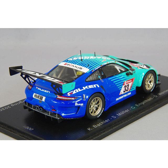 スパーク ナショナルモデル 1/43 ポルシェ 911 GT3R \"ファルケン\" 2020 ニュル24H #33 K.バッハラー/S.ミューラー/C.エンゲルハート/D.ヴェルナーの画像
