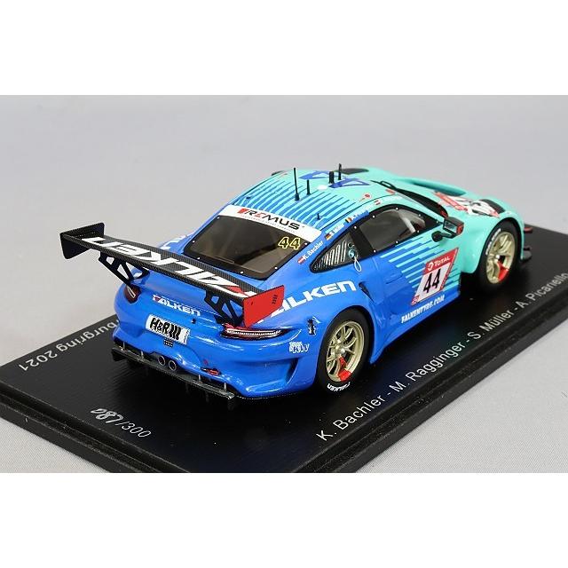 スパーク ナショナルモデル 1/43 ポルシェ 911 GT3R "ファルケン" 2021 ニュル 24H 4位 #44 K.バッハラー/M.ラッギンガー/S.ミューラー/A.ピカリエッロ｜kidbox｜03