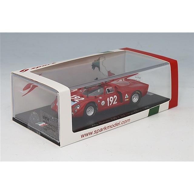 スパーク 1/43 アルファロメオ T33-2 1968 タルガフローリオ 3位 #192