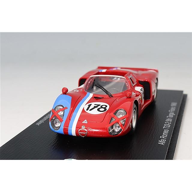 スパーク 1/43 アルファロメオ T33-2 1968 タルガフローリオ 5位 #178