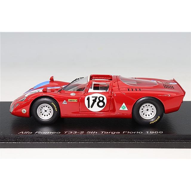 スパーク 1/43 アルファロメオ T33-2 1968 タルガフローリオ 5位 #178