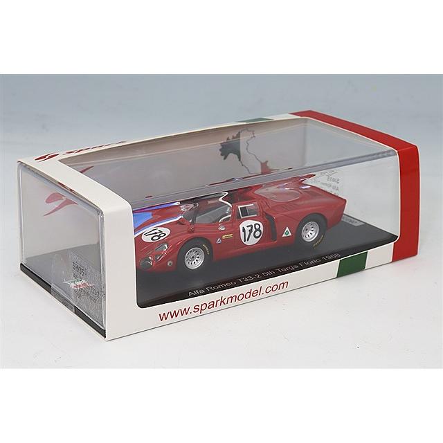 スパーク 1/43 アルファロメオ T33-2 1968 タルガフローリオ 5位 #178