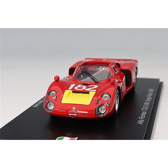 スパーク 1/43 アルファロメオ T33-2 1968 タルガフローリオ 6位 #182