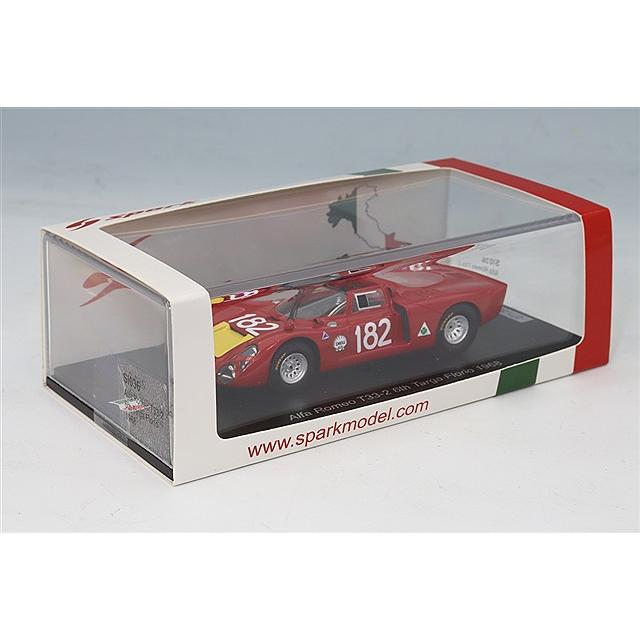 スパーク 1/43 アルファロメオ T33-2 1968 タルガフローリオ 6位 #182