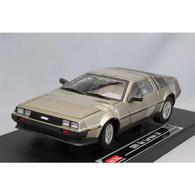 ミニカー/完成品 サンスター 1/18 デロリアン DMC-12 1981 ステンレス