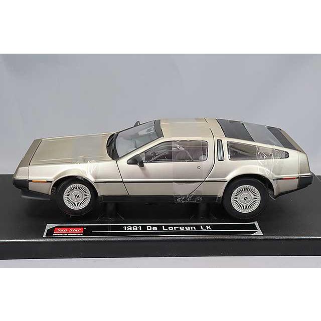 ミニカー/完成品 サンスター 1/18 デロリアン DMC-12 1981 ステンレス