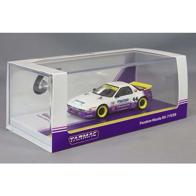 Tarmac 1/64 パンデム マツダ RX-7 FC3S ホワイト/パープル : キッド