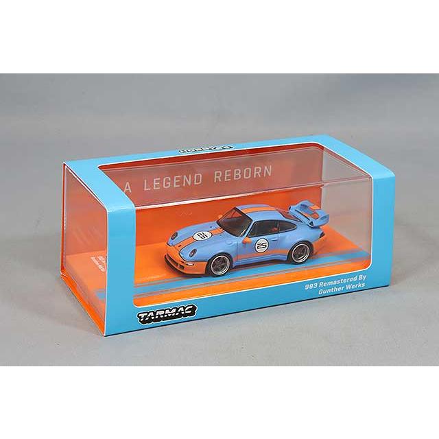 Tarmac 1/64 ポルシェ 993 リマスタード バイ ガンサーワークス ブルー