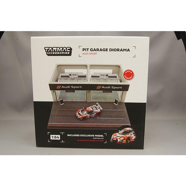 【即購入ok!!】1/64 レーシングピットガレージ ジオラマ アウディスポーツ 即購入ok!!】1/64 レーシングピットガレージ ジオラマ アウディ