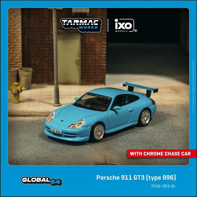 Tarmac 1/64 ポルシェ 911 GT3 (type 996) ライトブルー : キッド