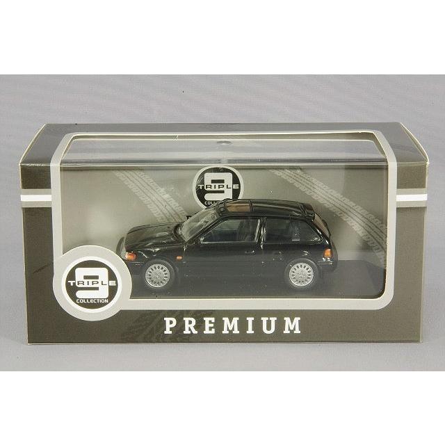 ミニカー/完成品 トリプル9 1/43 ホンダ シビック 1987 ブラック ダイ