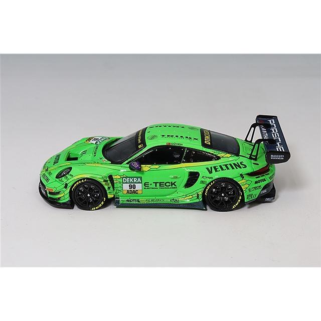 1/64 DWM ポルシェ 911 GT3R 緑恐竜 ミニカー 限定 Trends Hobby 1/64 ポルシェ 911 GT3R 2024 DTM #90 A.ギュベン
