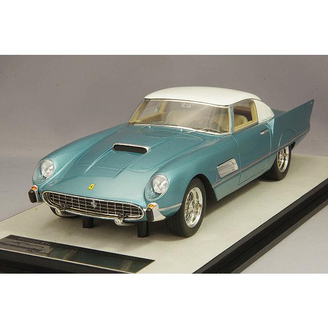 ミニカー/完成品 テクノモデル 1/18 フェラーリ 410 スーパーファスト 0483 SA 1956 メタリックライトブルー/ホワイト