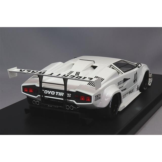 1/18 オートアートランボルギーニ カウンタック ホワイト　ミニカー TOPSPEED 1/18 ランボルギーニ カウンタック LB-WORKS 東京オート