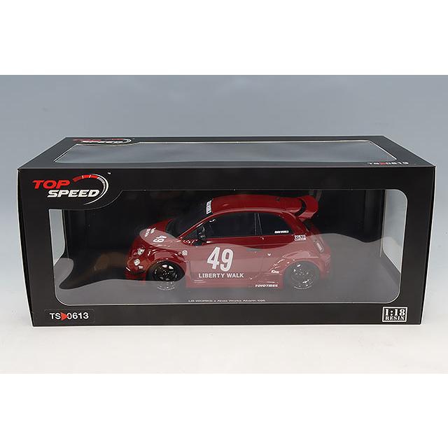 TOP SPEED 1/18 アバルト 595 LB-WORKS x Abas Works レッド : キッド