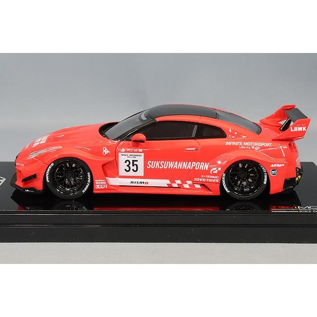 ミニカー/完成品 トゥルースケール 1/43 LB-シルエット WORKS GT 日産 35GT-RR バージョン1 レッド/ブラック LBWKの画像