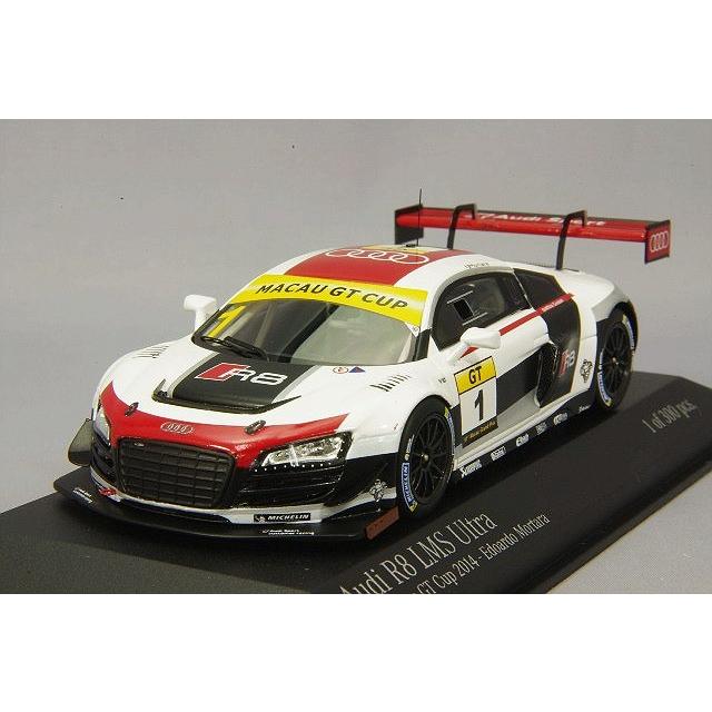 ミニカー/完成品 ミニチャンプス Tarmac コラボスペシャル 1/43 アウディ R8 LMS ウルトラ 2014 マカオ GTカップ 3位 #1 E.モルタラ