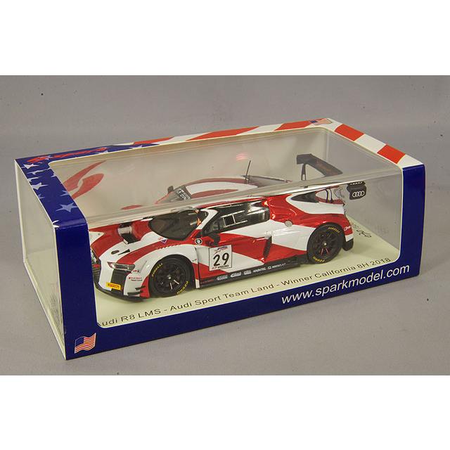 ミニカー/完成品 スパーク ナショナルモデル 1/43 アウディ R8 LMS 2018 カリフォルニア 8H ウィナー #29 C.ミース/C.ハーゼ/K.v.d.リンデの画像