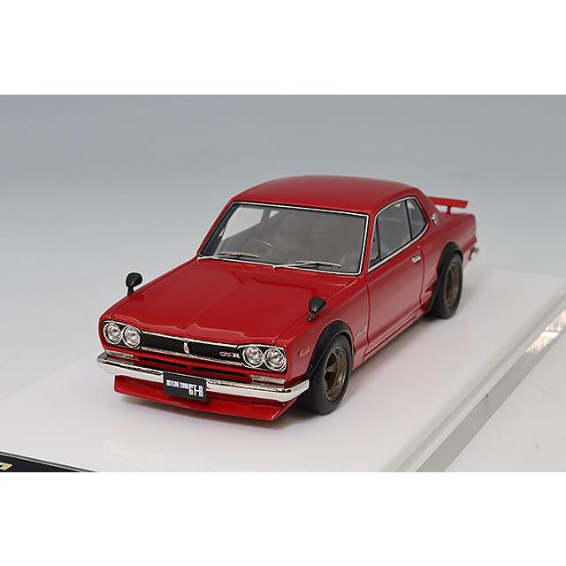 VISION 1/43 日産 スカイライン 2000 GT-R (KPGC10) 1971 with スポイラー (ワークスホイール) レッド | 