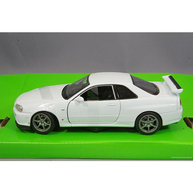 WELLY 1/24 日産 スカイライン GT-R R34 ホワイト : キッド WELLY 1/24 日産 スカイライン GT-R R34 ホワイト : キッド