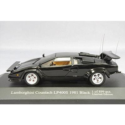 ミニカー/完成品 ジール特注 イクソ 1/43 ランボルギーニ カウンタック LP400S 1981 フロントウイング 12本出しマフラー ブラック｜kidbox｜02