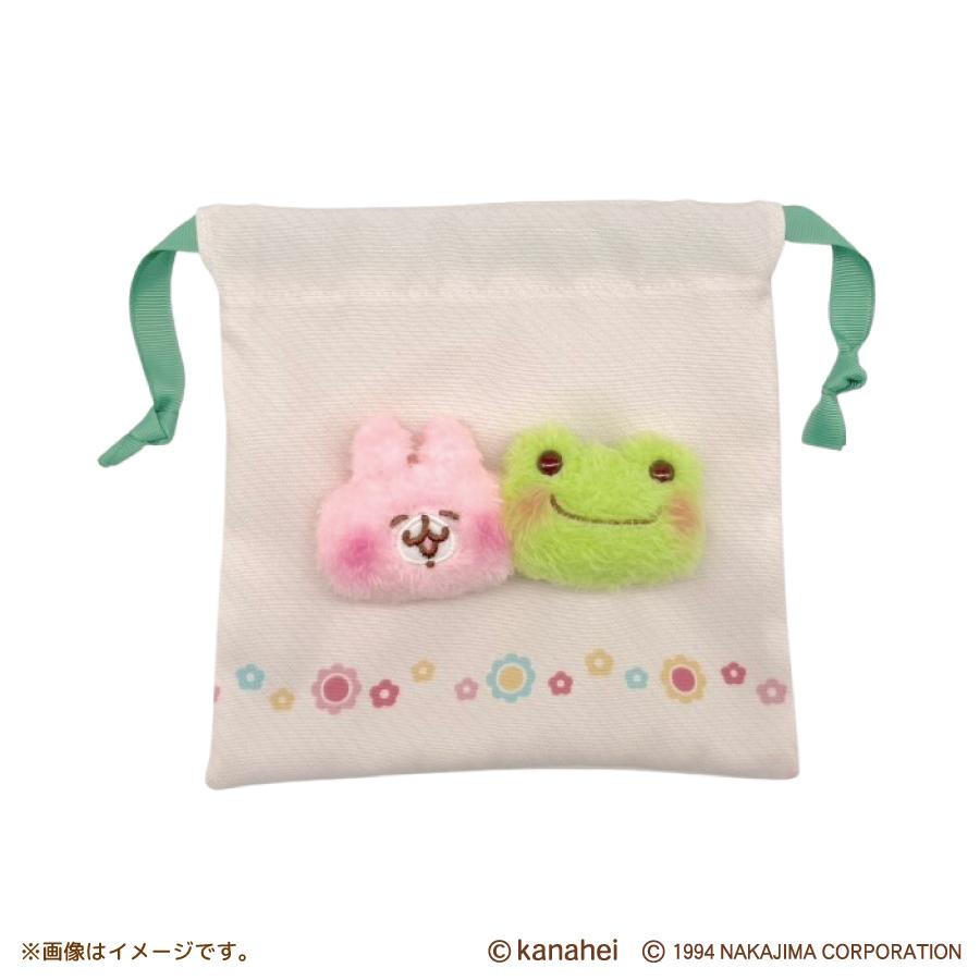 ぬいぐるみ巾着 ベージュ カナヘイの小動物×ピクルス : キデイランド