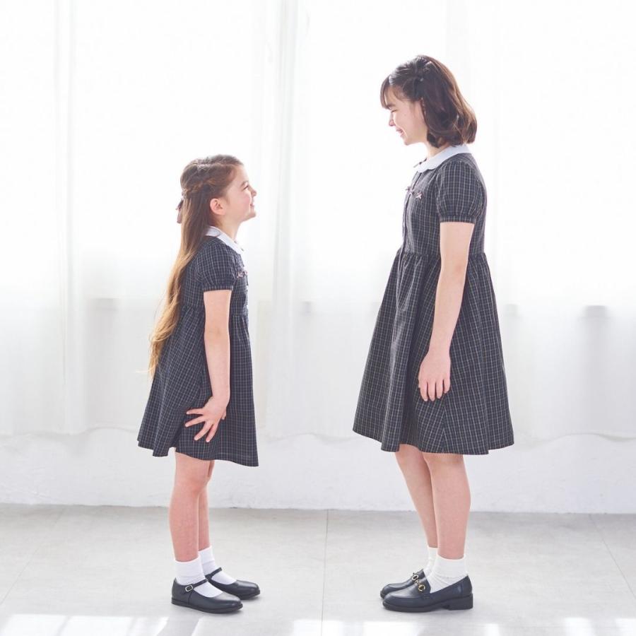 CHOPIN（ショパン） ワンピース 子供服 女の子 ジュニア 白襟 ダーク 