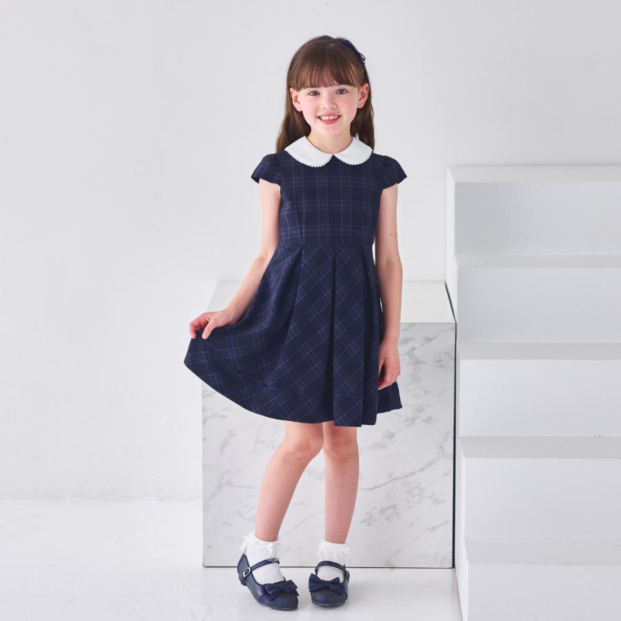 CHOPIN フォーマル ワンピース 4点セット　ネイビー　チェック　150 CHOPIN 入学式 女の子 服 スーツ 4点セット ワンピース 子供服