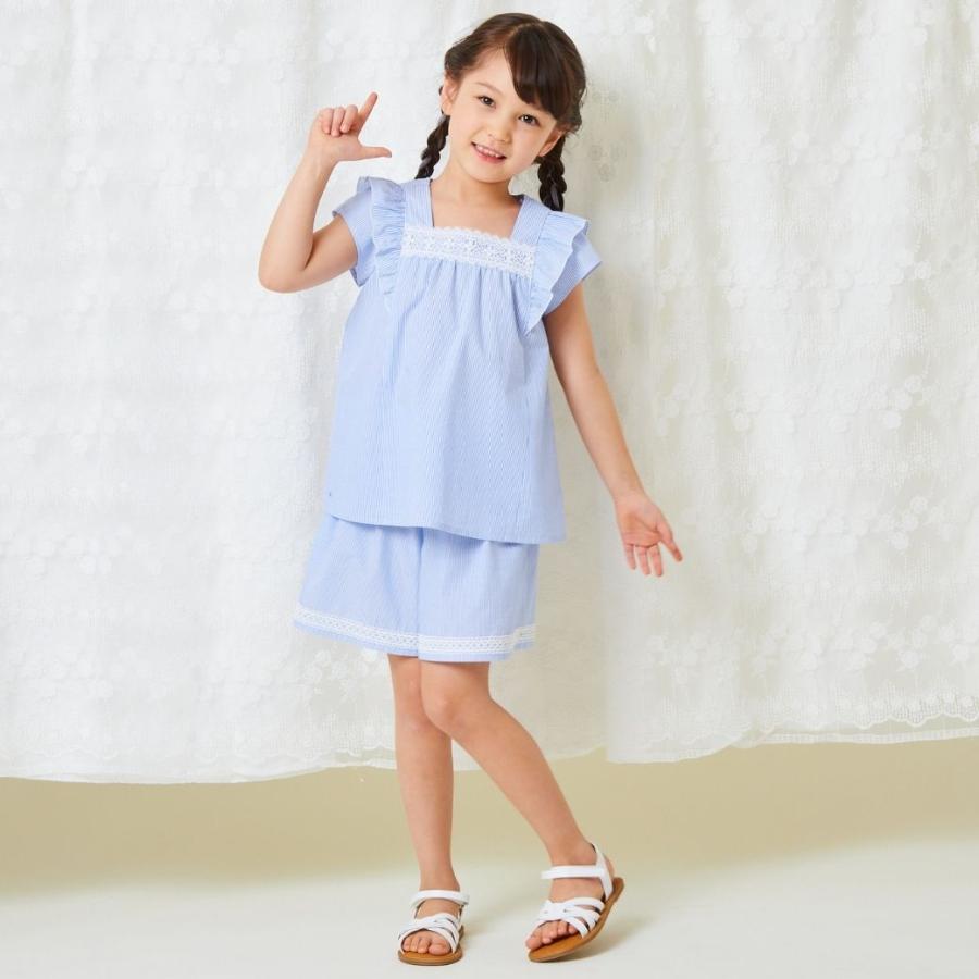 CHOPIN SALE 女の子 子供服 キッズ ストライプ キュロット