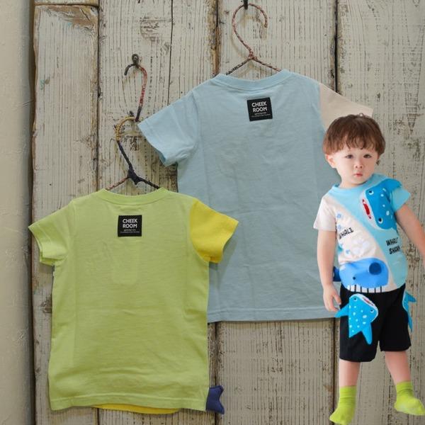 nicohrat（ニコフラート） クジラとジンベイザメの半袖Tシャツ 子供服