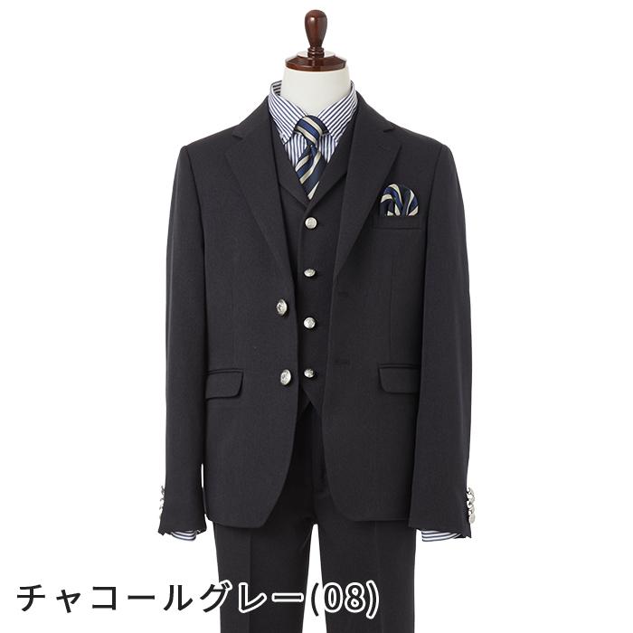 卒業式 小学校 男子 服 スーツ フォーマル ブラックフォーマル 6点 